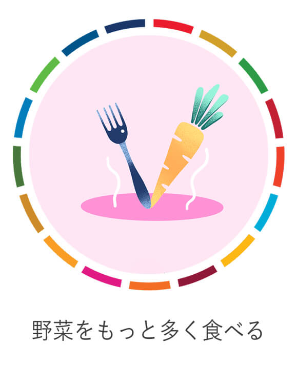 野菜をもっと多く食べる