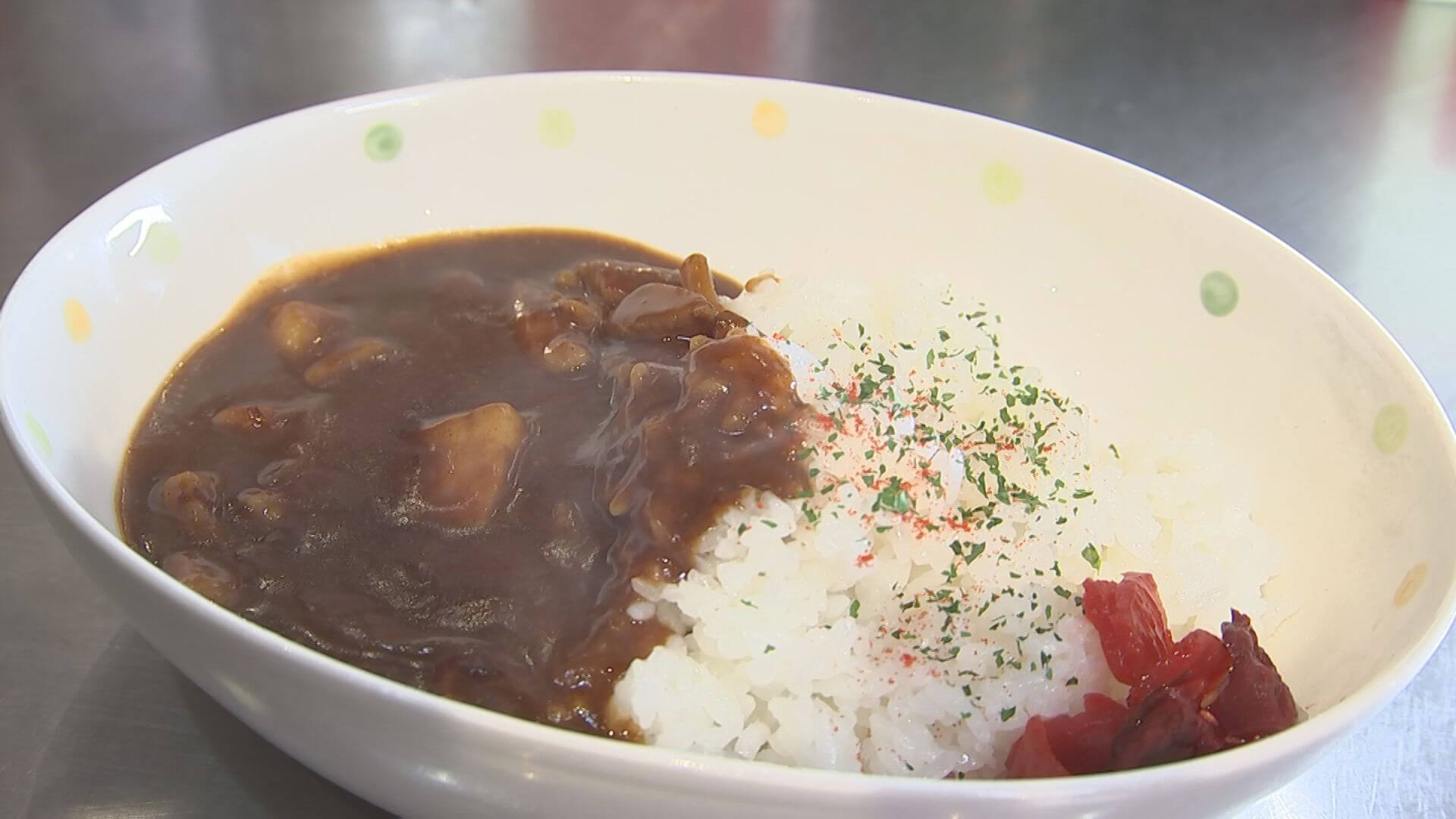 4種類のチャーシューが入った贅沢な一皿　ふみきゅん曰く子どもでも食べられるような辛さ　ラーメンが一番ってわかってるカレーだね