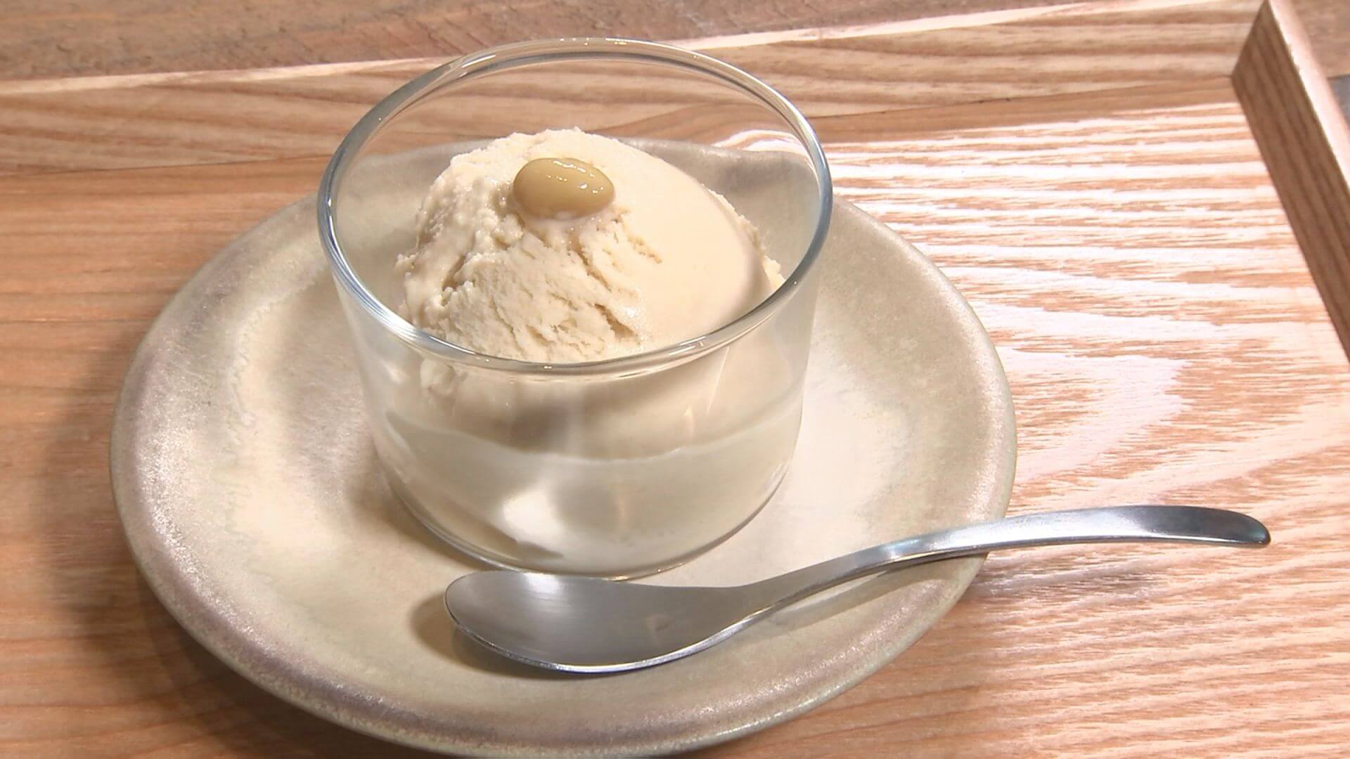 久慈さんが実食したのは香り豆という大豆を使ったアイス 食べたことがないほどきな粉が濃厚とのこと