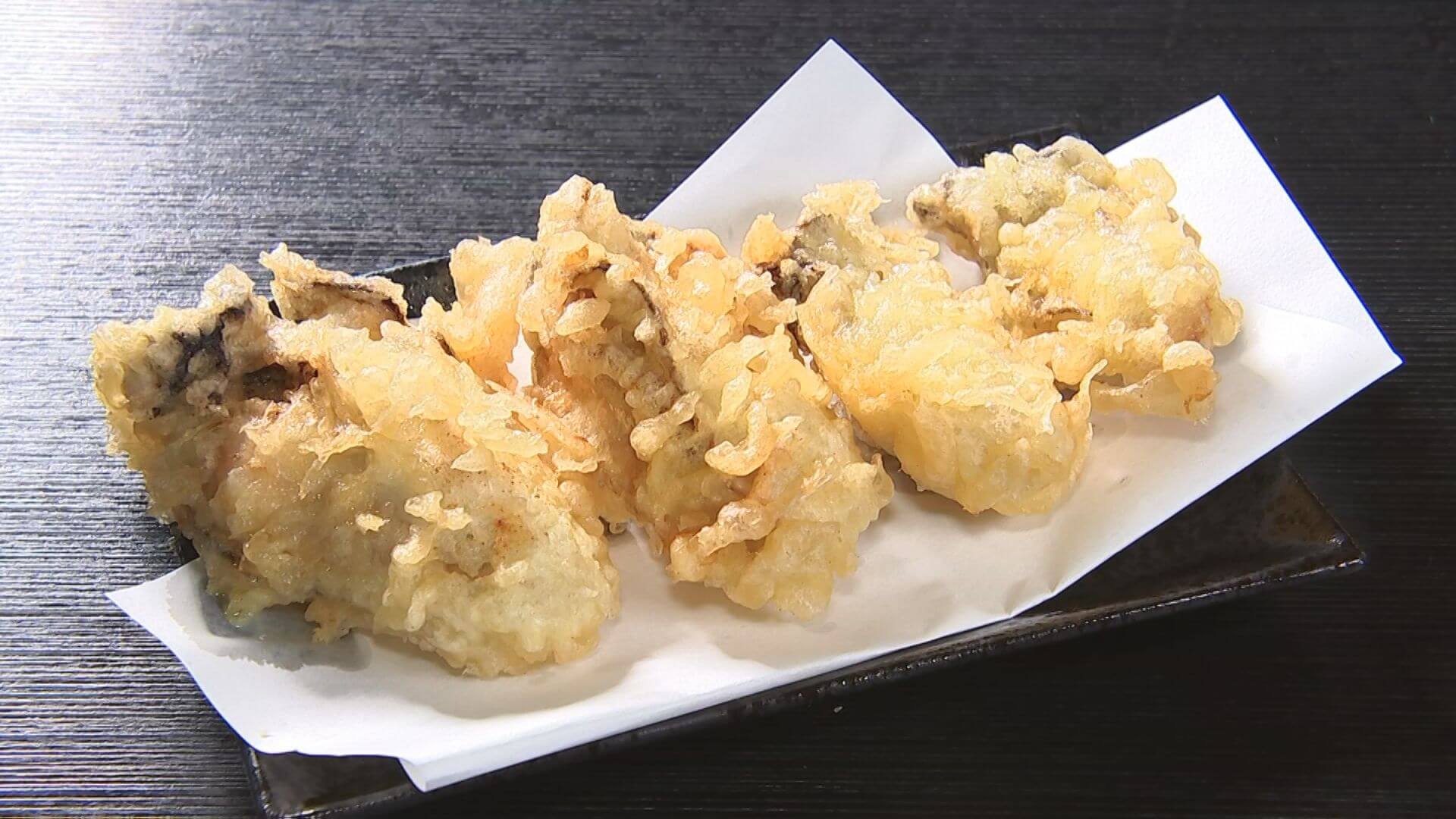 サクプリの牡蠣の天ぷらにも　おいひっ！とはっしー　おや？おいひっはABCZ共通？